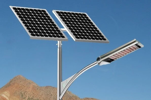 Solar panels for autonomous public lighting