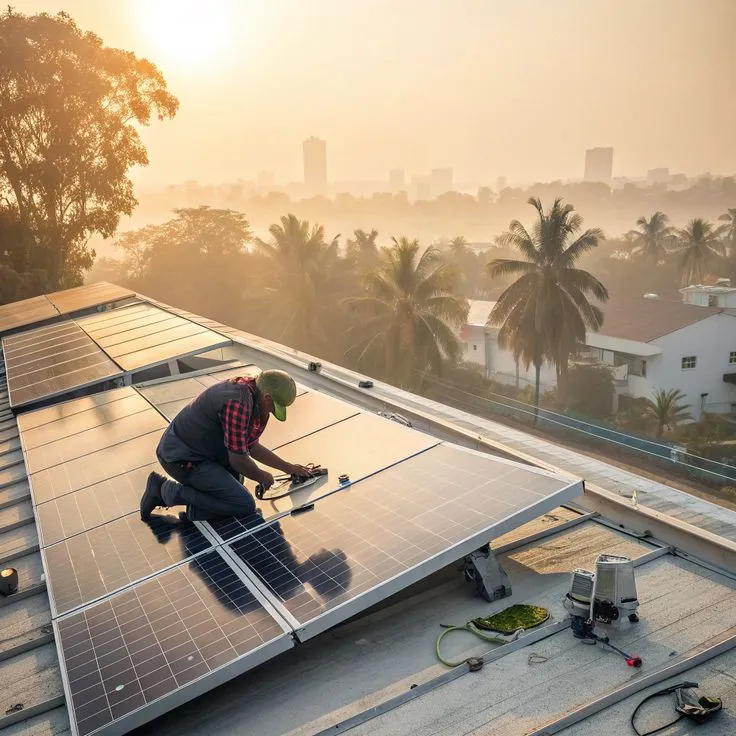 Solar energy storage station for remote areas